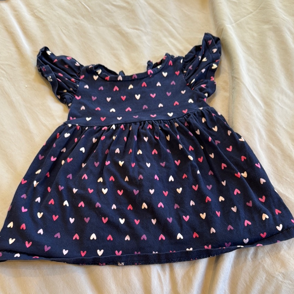 GAP Navy Dress with Multicolor Hearts